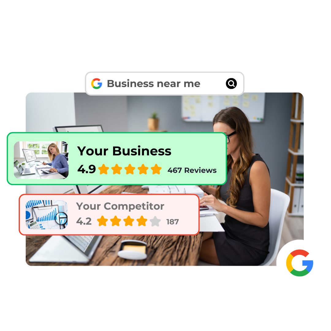Top-ranked business shown above competitors in search